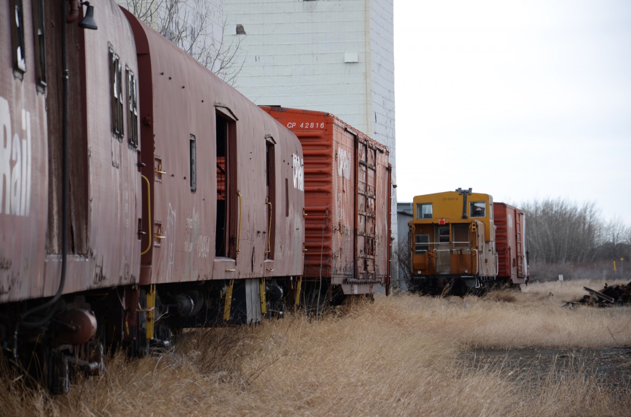 CP rail Dining car and mixed sitting still in time..