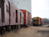 CP rail Dining car and mixed sitting still in time..