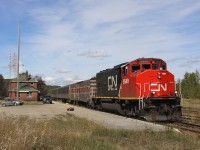 The Tour of the Line train was running late on this day (shock and horror) so while I waited I talked with the station attendant.  A very nice lady, she had worked out of Hawk Junction since the Algoma Central days.  She missed working for the ACR (and also the Wisconsin Central) and the job had a different feel with since CN purchased the line.  After about an hour the train finally arrived and I took a picture as it departed south.  I often wonder what happened to the station lady after the train was discontinued.  Too bad that the government helped axed this passenger service, the economic benefit to the northern communities served (estimated in the tens of millions of dollars each year) was a good return on their 2.2 million dollar annual subsidy.  