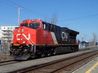 cn-3035 ef-644T COMING FROM THE EAST SOUTHWARK YARD GOING TO TACHEREAU YARD NEAR DORVAL P.Q.