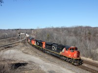 For the second straight day, we have a massive 384. The previous day having over 800 axels, and todays having a few less. A nice lashup is featured as 384 rounds the bend in the last legs of the Dundas Sub.