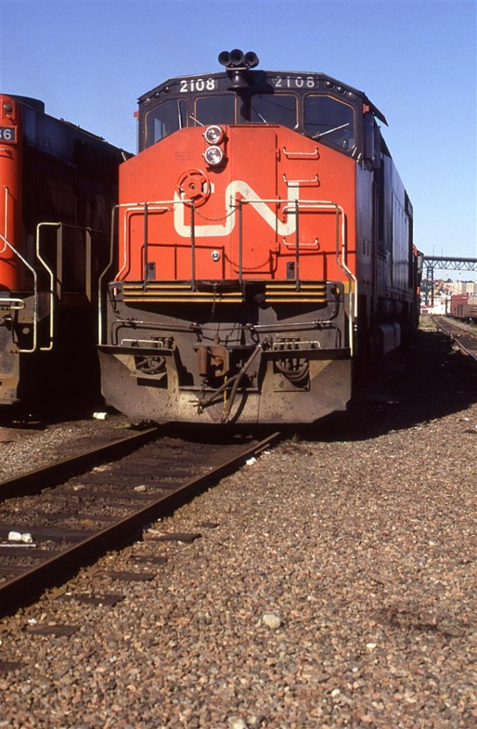 By far the best looking wide cab that ever came out of Montreal, this HR616 awaits its next assignment - likely a gypsum empty back to central Nova Scotia.