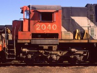Looking rather forlorn, almost like it is in a dead line, this C630 is indeed live and well (for the time being - there are still 6 to 10 years left in the old beasts). It waits between jobs in the small yard in "downtown" Dartmouth.