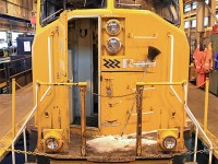 Ontario Northland SD75I 2104 thawing out in the ON North Bay Shops in preparation for routine servicing back in March of 2011.