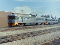 I was walking along the outside edge of the Quesnel BC yards, & caught the daily north bound passenger train as it started to leave town. The exterior of the cars were spotless, which showed to me that the BCR staff was proud of them. Always was a great place to take photographs of local BCR operations. 