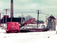 Under the watchful eye of 'the man in the tower', a CN Burro moves eastward approaching Rectory St in London in a scene that just isn't possible any more. I've wondered how many of these old Watchman's Towers still stand in this country. Note that the crossing gates are not yet down.