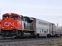 O999 rolling west through Brantford with CN 8018, AMTK 39037, CN 414852, and CN 1057