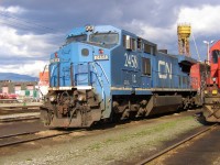 LMSX 2458 was sitting just outside the CN shops at Port Mann BC on what I call a will it or will it not day. Meaning is it going to rain or not going to rain. The unit was resting south of the shops when I first spotted it, but on this day it had been moved closer probably after being shopped. After showing your pass, or signing in there were only a few places near the shops where you could take photographs. I have no idea how long CN kept the unit under lease, but it was nice to see it.