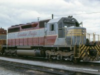 It's been said that CP's maroon and grey paint scheme looks the best on an SD-40. Here is 5503, just under a month old with 5500 at Toronto Yard. F units were my personal choice but the 'Cadillacs' look pretty good.