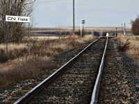 CN 541 for Kindersley is slowly making its way after climbing the grade out of Rosetown Sk. 