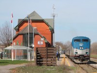 The train moves forward having changed crew and is nearly ready for the passengers to board.