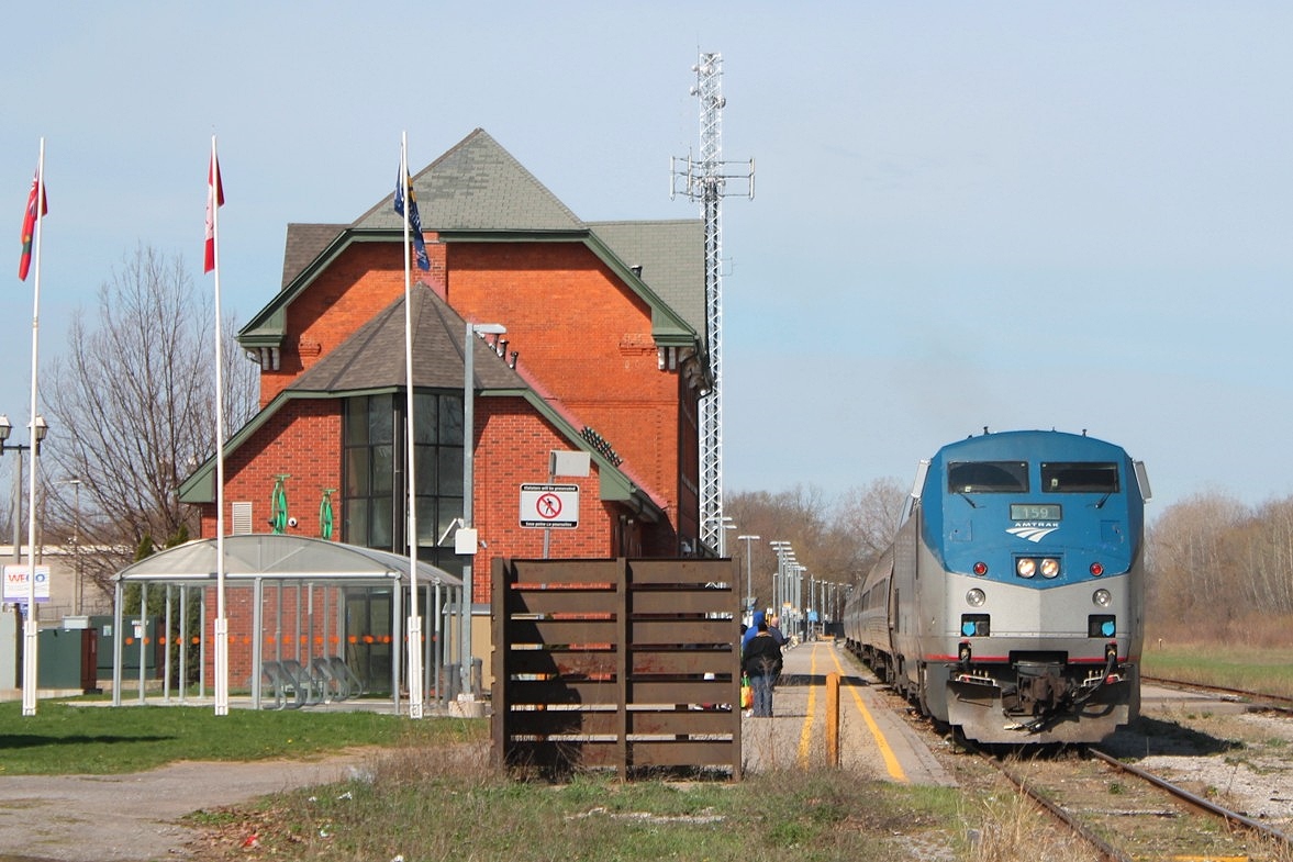 The train moves forward having changed crew and is nearly ready for the passengers to board.