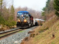 CEFX 1031 with CP 8606 power up and exit Guelph Junction on their way down the Hamilton sub on their way to Desjardins.