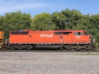 A SD40-2F in The Soo was the last thing I figured I'd find on this trip up north.  But on this day, Canadian Pacific 9001 builds (and later leads) HCRY train 912 on the 179 mile journey to Sudbury.  I guess the Huron Central was short on power and CP leased them this red barn.