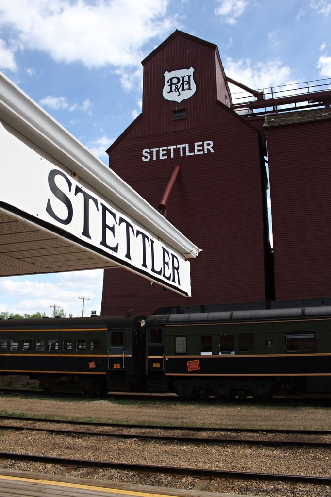 The old restored Stettler Station and hometown of the CN 6060.