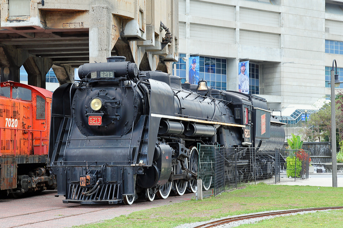 1942 built MLW 4-8-4 CN 6213 at the Toronto Railway Museum (former CPR John Street Roundhouse)