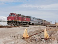 Probably one of the most weirdest test train set ups on CN, but nevertheless one of the coolest. After meeting 2 at Pine Orchard, CN O998 is once again on the move with ex ATMK 283 providing traction and HEP power. 