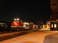 A brand new ET44AC, powers M383 as it sits at Brantford for a crew change. I've never witnessed a crew change, and although it may not be very special to some, I thought it was very cool. 