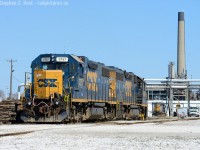 Y120 is arriving at the depot to end their day - with an early quit at 1300.. Y120 is on duty at 0800 on weekends and primarily grabs cars from the CN yard in Sarnia. Along with NSC - this is another operation that suprises me to continue to exist in 2016.. and not been cast off to a shortline.


