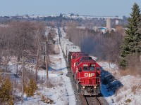 No shortage of horsepower here, 6,000 ponies are galloping on the Galt Sub as the London Pickup head west through Puslinch.