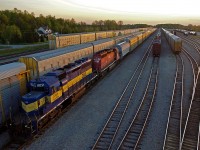 Scrap run number two. DME 6365 "City of Wosley" and STLH 5651 layover at Welland Yard while 254's power has once again taken off somewhere. As almost any railfan knows, CP is cutting to the bone to create new efficiencies. With the downturn in the economy, Hunter Harrison mentioned that assets will be utilized to keep the company's success charging ahead. Well, many of those assets were just lying around and have no practical use, and probably won't for a while, so scrap is really the only option since leasing companies have no use for them right now. CP sidelining the SD40-2 fleet will also drastically reduce maintenance costs. As for DME 6365 and STLH 5651, they had laid over in Welland for about a day like the previous DME lashup did, and most likely will face the same fate, with supposedly is scrap in Buffalo.
<br><br>
Shot opportunities like this are ones to be grateful for, as on both occasions these units were already in Welland Yard before I found out they were there. This is indeed a drone shot like the day before, and I did a lot of scanning to make sure no human interaction whatsoever would take place (particularly CP employees) before getting down this low. This is the closest I can get to experiencing the days of all you older railfans, but like foot entry into yards, I'm sure it won't be long before this is strictly prohibited as well.
