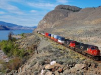 A mixed freight is eastbound at Kissick behind CN nos.2716 & 2195.