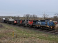 IC 2455, CN 8921, and CN 8872 lead A43431 30 through Garden Ave with 167 cars