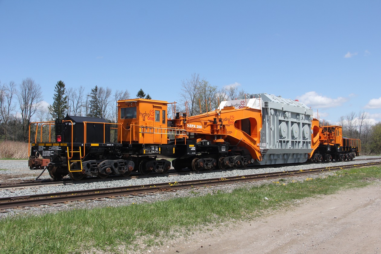 Reaching its final destination by rail, the transformer load on HEPX 200 seen here at CP Myrtle Station is set to be unloaded possibly Monday???