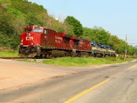 Today, Canadian Pacific is once again hauling 3 DME engines in for scrap. CP 246 is powering up with CP 8911 on point and CP 8711 for the additional power as they head out of Kinnear yard after making a few drops. DME 6201, DME 6091 and DME 6367 are headed on their last ride to Buffalo to meet their fate. 