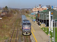 I was relatively time constrained to catch Via 98 the night before, and did not end up getting there in time. Although, seeing Amtrak 184 made it all that much worse. Nonetheless, I reminded myself it was coming back on 97. Looking more like a scene from 2003 (with the exception of the platform), 97 gets ready to take off for Niagara Falls and eventually New York City as Amtrak 64. The only heritage unit to match a previously existing paint scheme on a P42DC (phase IV), I took greater appreciation in it than I did of 145 and 822 when they came through. Personally, I think all Amtrak P42's should have it for intercity service, as it matches the passenger cars well and looks sleek. I have seen every Amtrak heritage unit except this one (thanks to a visit to California). While 145, 156 and 822 have all come down on the Maple Leaf, from my awareness, 66 and 184 had yet to. This leaves 66 as the only heritage unit that supposedly has not had a turn on the Leaf.
<br><br>
While Amtrak's 40th anniversary was 5 years, it's quite clear that 184 has not had much pride taken in it. A mismatched coloured nose panel, peeling paint, and a very foul sounding horn indicate this unit has seen better days. With a little luck, 184 will come back a few more times as the Albany division usually keeps units for a few weeks before transferring them out.