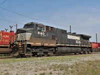 Built in 1998 NS 9140 sits east of the turntable by the main roadway.