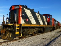 CN has pulled all the power that was in long term storage at Mac Yrd and put them on the ready track in case power is needed. The units included SD60F's, C40-8's, SD70/75I's, SD60's and this old girl GMD-1 1413. Hopefully we will see 1413 and her three others sisters that were in storage back in service soon.