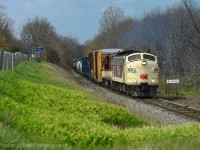 Pouring it on: OSR's pair of EMD 567C's growl in melodic unison as the hogger accelerates his 50 car train for Woodstock to track speed, 25 MPH. This is a standard shot on the OSR, some come for the photography, but the sound here is nothing short of amazing.  This is part 2 of a series, more to come as this week progresses.
