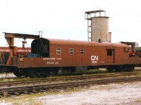 Here is an all-purpose necessity of the North.  The repair car. This unit is one of a handful of such MoW vehicles still operating in the outbacks of Ontario. Interesting relic. :o)