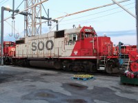 Yard remote gets fueled up and ready to go for a beltpack training session. At least this engine gives a break from all the red in the yard.