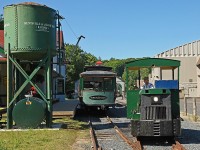 While the steamer heats up in the train shed Greg runs the little Brookville around the coaches to take a spin down the line for a track inspection and to open up the Fairy Lake Station at the far end in preparation for the day's runs.