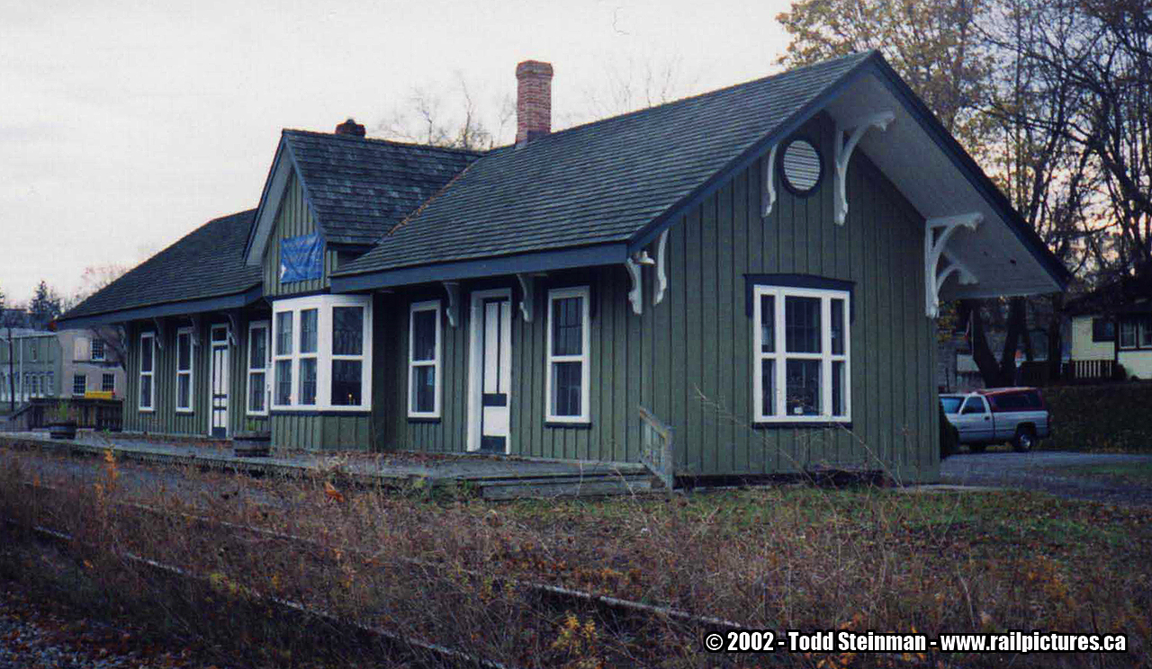 The Canada Southern depot in Waterford. It was around this time that the town was going to replace the overpass on Old Hwy 24. The discussions began with CN, as rumours floated that CN would use the line again to haul the 'double stacks'. If CN did, then the new overpass would be built higher in elevation to accommodate the trains. However, it was just that. Rumours. The new bridge was built, and shortly after the last remaining track through Waterford was removed.