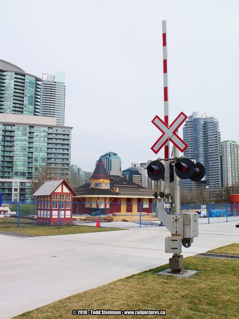 Roundhouse Park is quite the sight and well worth visiting. Freshly moved, and still under restoration (as of 2010) is the old CN / CP Don Station, flanked by the ever changing skyline along the waterfront that was once all land used by the railways.