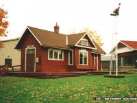 Every station has a story. And the Komoka station is no different. However, from the beginning their station wasn't their station. The station was built by the CNR and it was first located down the line in the small hamlet of Gobles. Being so small, and not really having a large population, this small farming community suffered the loss of their station as the CNR relocated it to the junction at Komoka. It made sense to the CNR to have this small station for passengers going between trains on both the Strathroy and Chatham Subdivisions. Later in time, it also made sense to the CNR that they no longer required the station for use as their eyes shifted, intently focusing more on freight revenues than that of hauling passengers. The station was eventually closed, and relocated to Queen Street where it resides today as part of the Komoka Railway Museum.