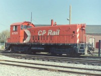 Of all the many trips I took to the CP yards in Victoria BC this is the only time I ever saw CP 6701 at that location. Taking advantage of the rare spring sunlight I quickly got a shot of it. In the late 1980's a GP-9, A GP-35, or a VIA dayliner would be what you would expect to see Victoria. I photographed the yards, & the buildings from 1981 till the end of the 1990's this gave me the opportunity catch a lot of changes. Only in the interior of the buildings could you back in time & get an idea of what life was like in 1913. 