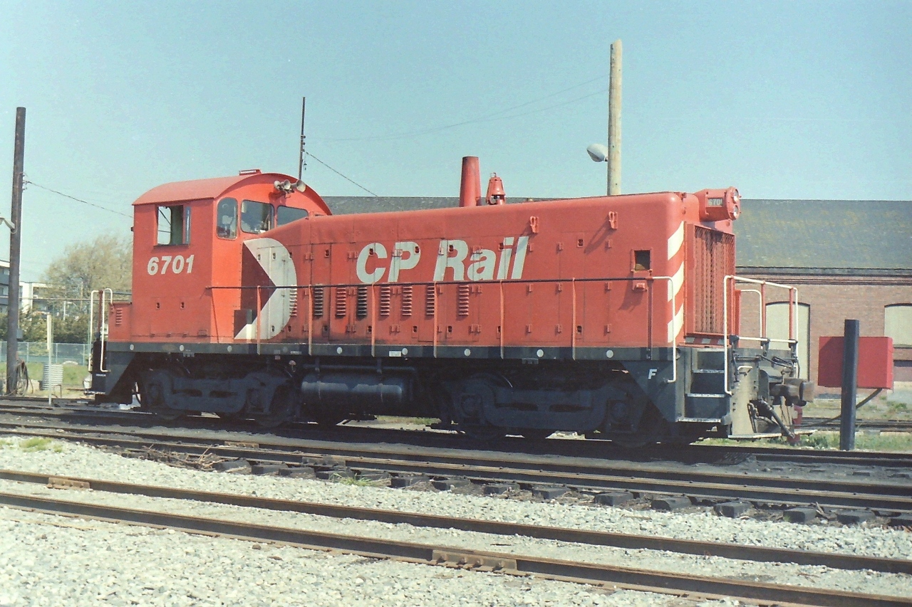 Of all the many trips I took to the CP yards in Victoria BC this is the only time I ever saw CP 6701 at that location. Taking advantage of the rare spring sunlight I quickly got a shot of it. In the late 1980's a GP-9, A GP-35, or a VIA dayliner would be what you would expect to see Victoria. I photographed the yards, & the buildings from 1981 till the end of the 1990's this gave me the opportunity catch a lot of changes. Only in the interior of the buildings could you back in time & get an idea of what life was like in 1913.