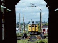 The photograph was taken sometime in the mid to late 1990's. I am not sure of the exact date, because I took so many pictures of Victoria CP buildings in the 1990's that I just rolled them into one time period. In this picture VIA 6148 had just left the back shop, & crossed over the turntable to be fuelled prior to heading over to the Victoria VIA station. Today the VIA station is gone. The rail bridge to the station is gone, & the old CP roundhouse site is being modified to suit it's new owners. 