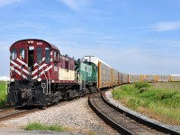 1700 job departing Cami with OSRX 502, OSRX 501, and 15 autoracks for interchange with CN