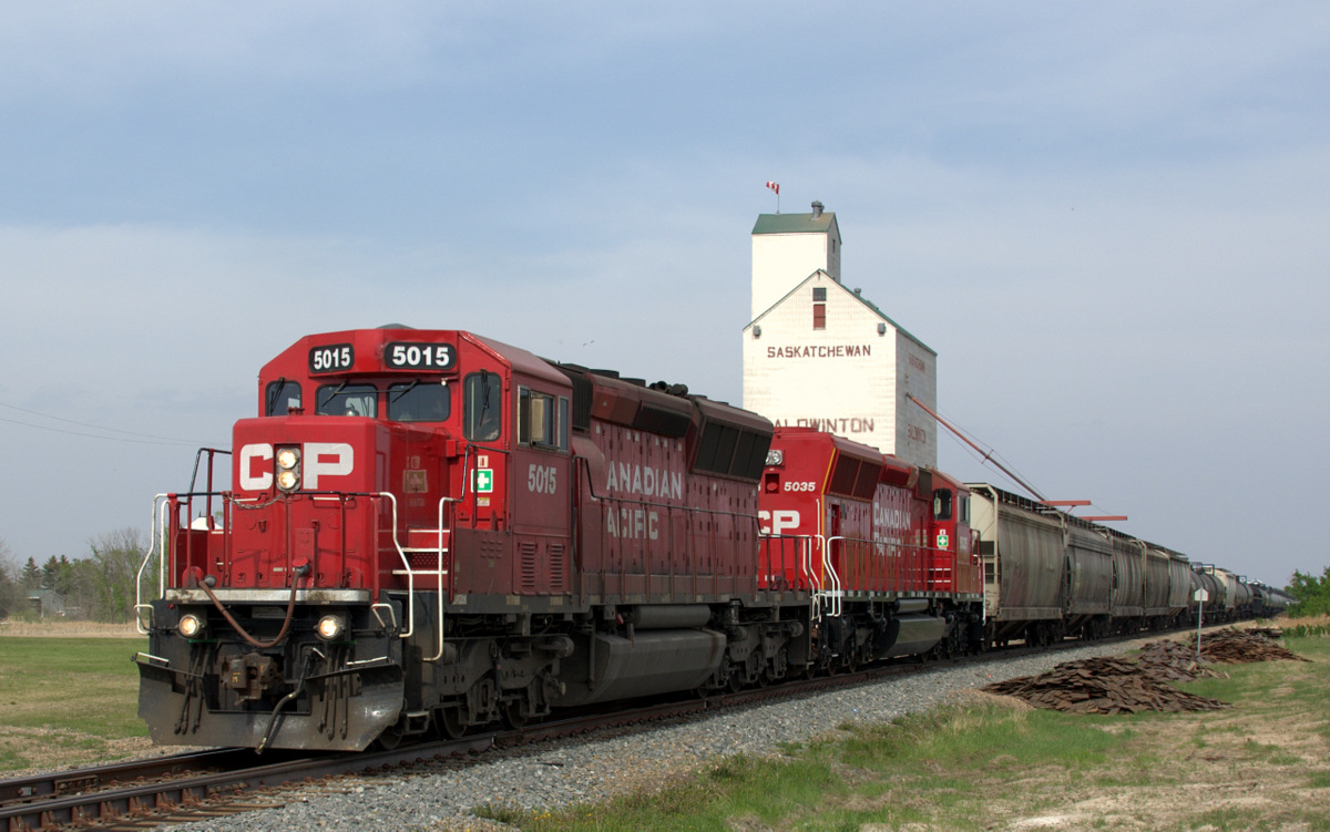 Headed towards Llyodminster with a mixed train.