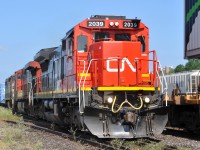 394 heads through Brantford with CN 2039 - CN 2660 - BCOL 4619 and 167 cars. This was definitely one of the best consists that I've seen on CN in the last few months