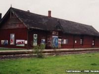 In the years since this photo was taken, I have learned that you should always take as many photos as you can while visiting a certain area. This is especially true when it comes to any structure of the railway, and the old station that once stood at Hespeler is no exception.
<br>
<br>
This was my first of only two shots of the station itself. This photo was taken in the spring of 2000, while I came back and visited again in the winter of 2002. Two shots, one photo from each end of the station. Shortly after my last visit in March 2002, word came that the station had caught fire, and burnt to the ground. By the time I made it there after that fire, the crews had already been in to cleanup, and nothing but the platform remained.
<br>
<br>
Hespeler lost a piece of it's heritage that night the station burned down. I haven't been back there since, as there is nothing else worth photographing in that area. The line is still served by the Goderich & Exeter Railway. And it's just another fine example that you can never get too many photos of one train, structure, etc.