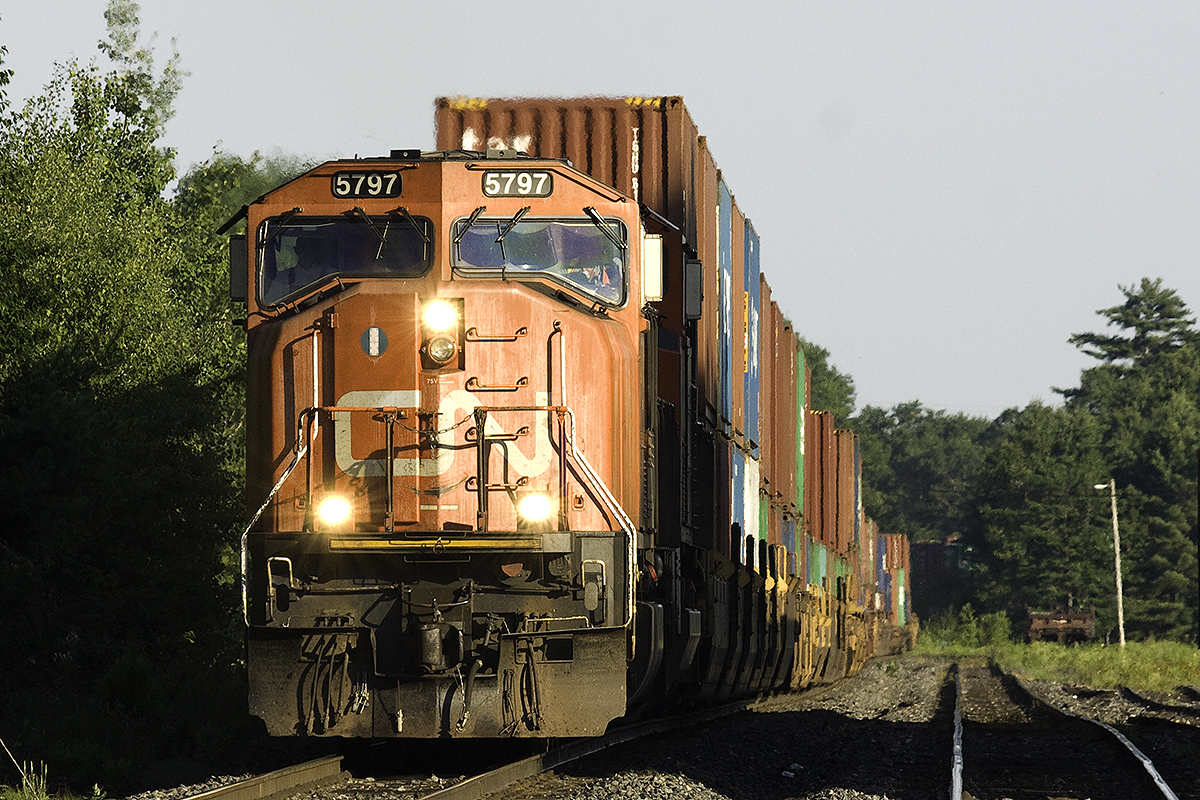 Southbound stacks at dawn