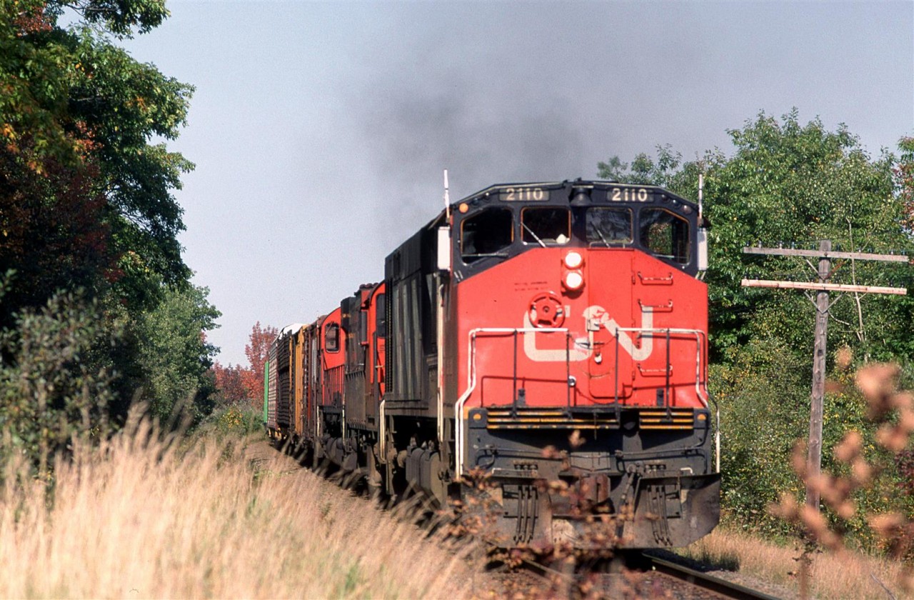 This is the same power that we saw about 24 hours previous at Dartmouth's waterfront yard. It is now heading back towards Halifax/Dartmouth. I wonder how far west it went in between sightings.