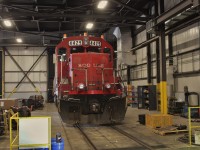 GP38-2 Yard remote in the confines of Plant #2 waiting to be spotted on the wheel truing machine.