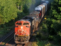 CN 8834, BCOL 4648, and CN 8805 (not one gevo in sight!; climb the grade towards Hardy with CN M39931 02